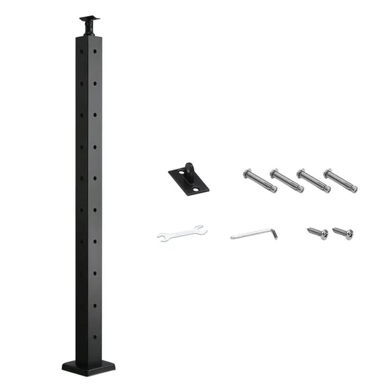 L Shape Post Railing Cable Railing Post, Corner Railing Post with L-Shaped Pre-Drilled Holes ...