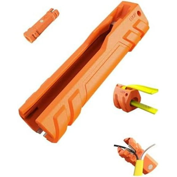 Cable Ripper, Multifunctional Cable Stripping Tool for 12-14 AWG, 12/2 and 14/2 NM Cable, Easily Cut and Strip Cable outer jacket, Portable Wire Ripper Tool with High Visibility and Magnetic Storage