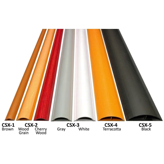 Cable Shield PVC Foor Cord Cover - Model: CSX-2 - Length: 36" - Color: Wood Grain - 1 Piece