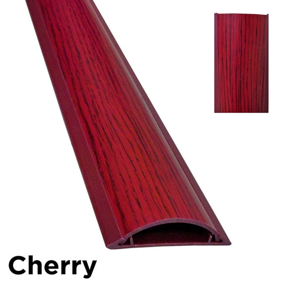 Cable Shield PVC Foor Cord Cover - Model: CSX-3 - Length: 59" - Color: Cherry Wood - 1 Piece