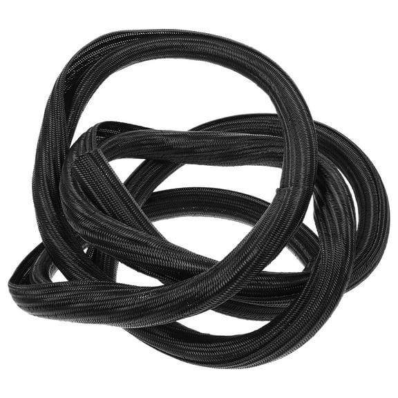 Worgeous Black PET Cable Sleeve, 2m Wire Organizer for Computer Cord Management, Home and Office Use, and Flexible