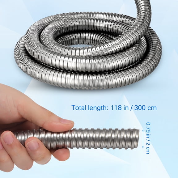 UEETEK Metal Wire Cable Protector Stainless Steel Cable Sleeve for Home and Industrial Use