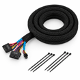 Cable Sleeve Split-sleeving 20ft-3/4inch Cord Management Wire Protector ...