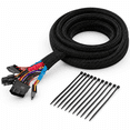 Cable Sleeve Split-sleeving 30ft-1/2inch Cord Management Wire Protector ...
