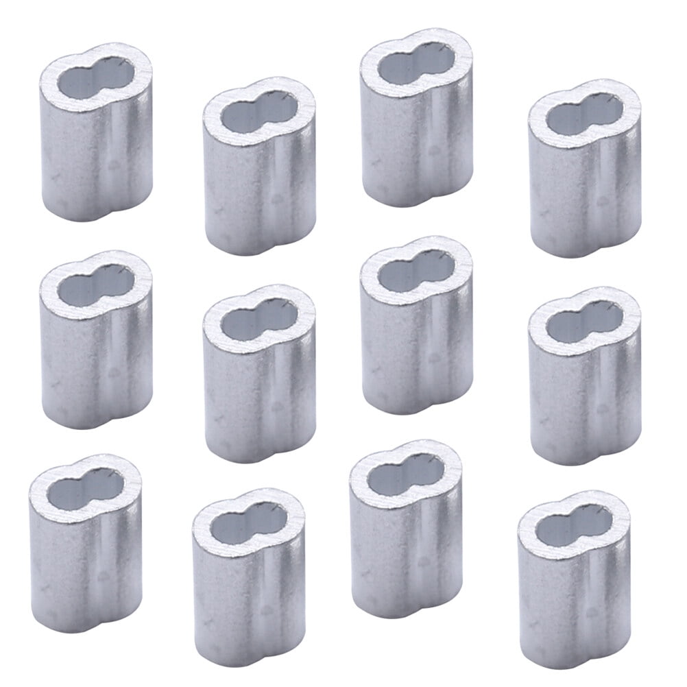 Cable Steel Ferrule Wire Aluminum Crimping Double Crimp Sleeve Rope Ferrules Clamp Tool Connector Clip Kit Line Crimps