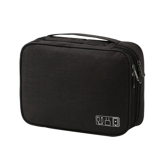 Cable Storage Bag Digital Electronics Organizer Black