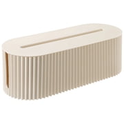 Cable Storage Box Organizer, Cord Storage Organizer Box, Plastic Cable Management Box with Power Strip, 13 in Length, Ideal for Home Office, Dustproof and Water-Resistant