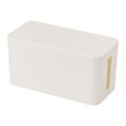 thumbnail image 1 of Cable Storage Box Power Socket Organizer Wire Charging Line Cable Management Box - White, 1 of 7