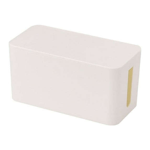Cable Storage Box Power Socket Organizer Wire Charging Line Cable Management Box - White