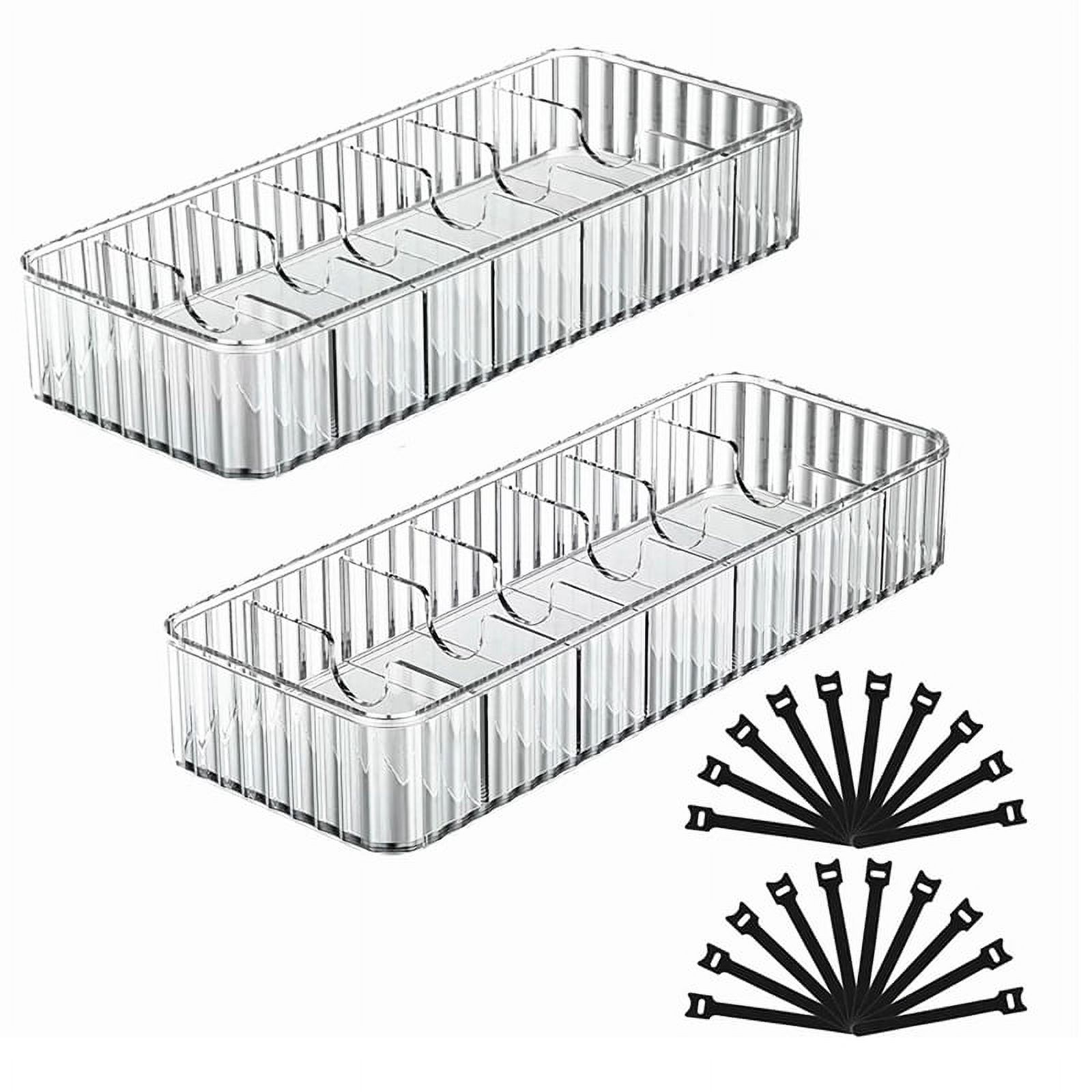 Cable Storage Boxes Organizers 2 Pack,Cord Charger Storage Organizer