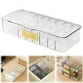 thumbnail image 1 of Cable Storage Organizer Box, Stackable Charger Organizer, Multi-Compartment Tech Accessories Storage, Transparent, 1 of 9