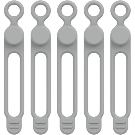 Cable Strap 5 Pieces Adjustable Cable Ties Reusable Silicone Cable Ties Multifunctional Cable Management Elastic Leather Cable Organiser Cable Holder