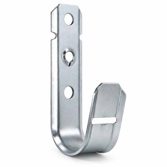 Cable Support J Hooks, 3/4" 100 Pack, Silver G60 Galvanized Steel, for CAT5e CAT6 CAT6a CAT7 Wire Management in Garages and Commercial Settings