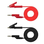 Cable Test Equipment Maintenance 1M Cable 2Pcs Banana Plug Power Supply Signal Detection Test Leads To Crocodile