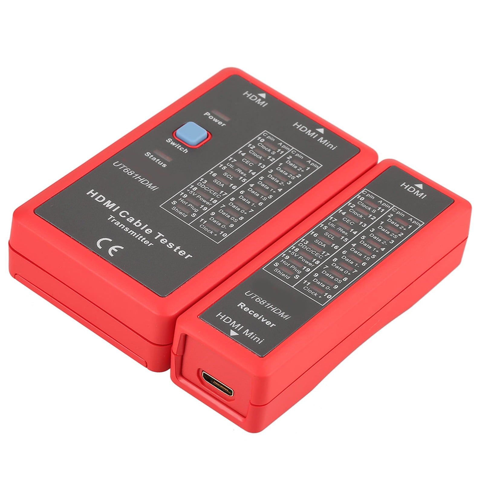 Cable Tester, Portable 20 LED Indicators 4K High Definition Cable