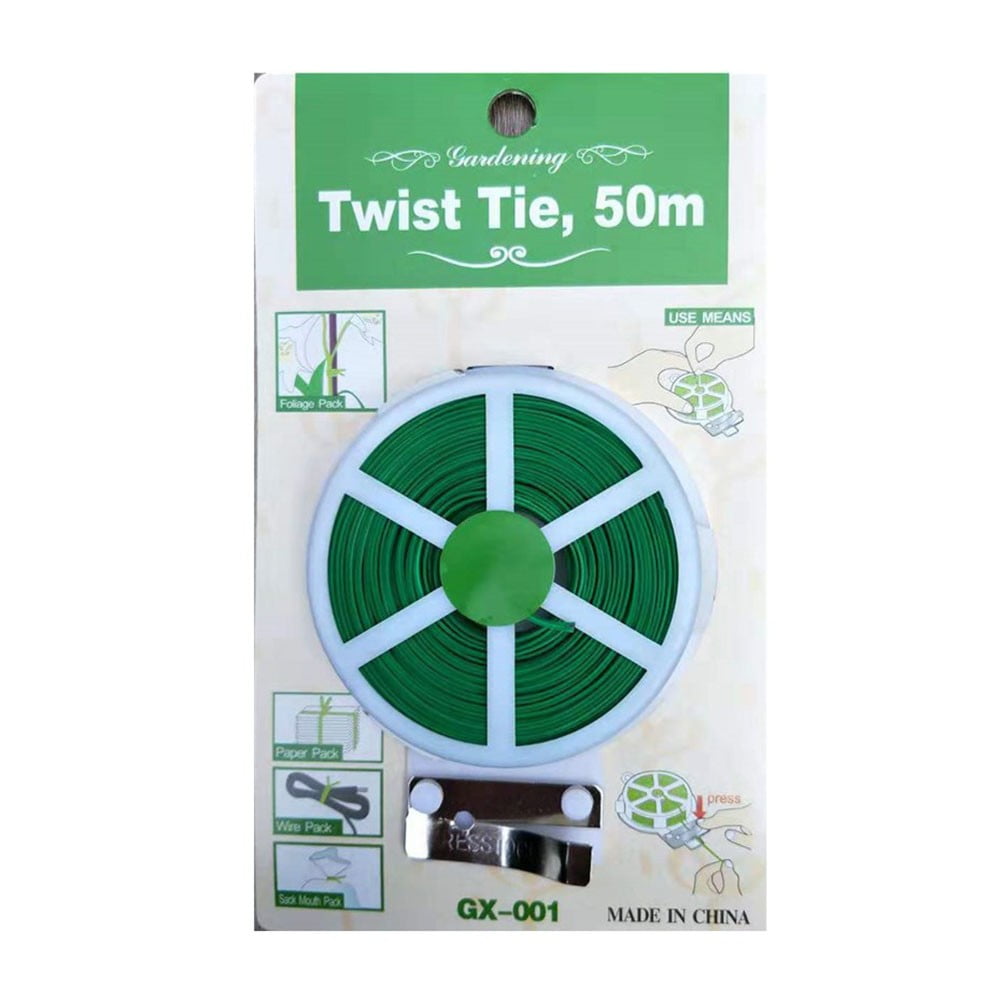 Cable Tie, 30m/50m, green cable ties with Cutter, Garden Plant Ties