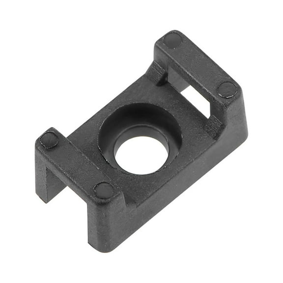 Uxcell Cable Tie Base Saddle Type Mount Wire Holder Permanently To Wall Desk 13x7x6mm Black 50 pcs