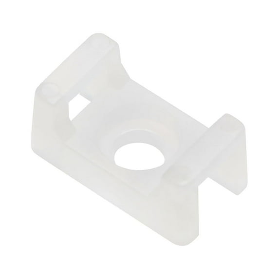 Cable Tie Base Saddle Type Mount Wire Holder Permanently Anchor To Wall Desk 13x7x6mm White 100 pcs