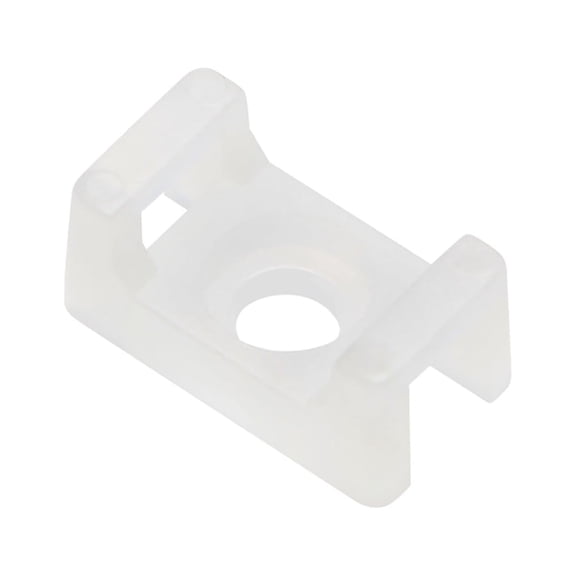 Cable Tie Base Saddle Type Mount Wire Holder Permanently Anchor To Wall Desk 13x7x6mm White 100 pcs