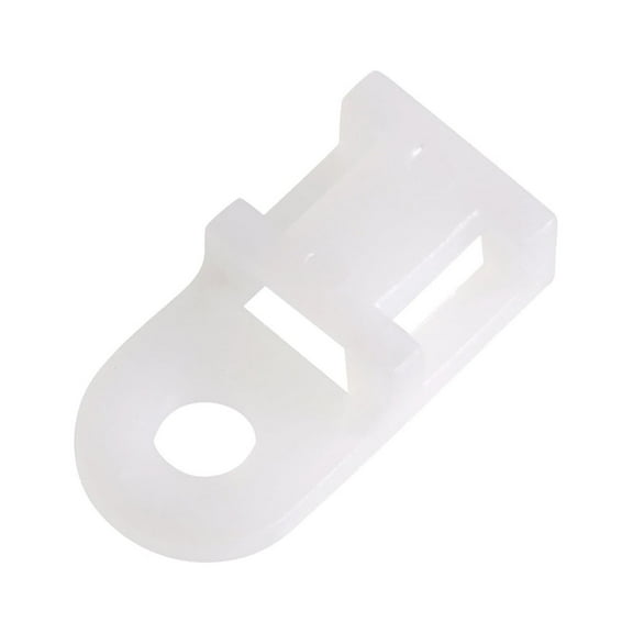 Cable Tie Base Saddle Type Mount Wire Holder Permanently Anchor To Wall Desk 19.6x9.5x5mm White 50 pcs