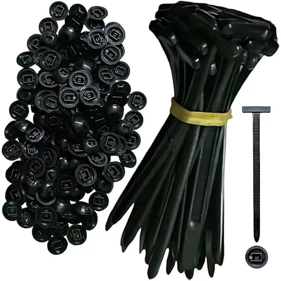 Cable Tie Buckle,Uv Resistant Car Zip Ties Clips,Self Locking Cable Strap,Heavy-Duty Self-Locking Nylon Zip Ties (50)
