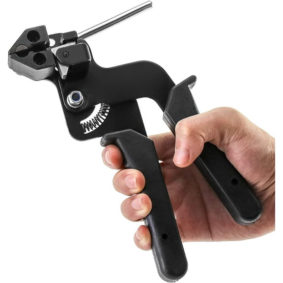 Cable Tie Gun, Stainless Steel Zip Tie Tightener Wrap Tool, Self-locking Metal Zip Ties Tool, Cable Tie Fasten and Cut for Nylon Plastic Steel Cable Ties