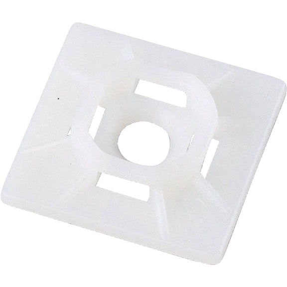 Gardner Bender Cable Tie Mounting Base - Mounting Base for Cable Ties - 5 Pack, White