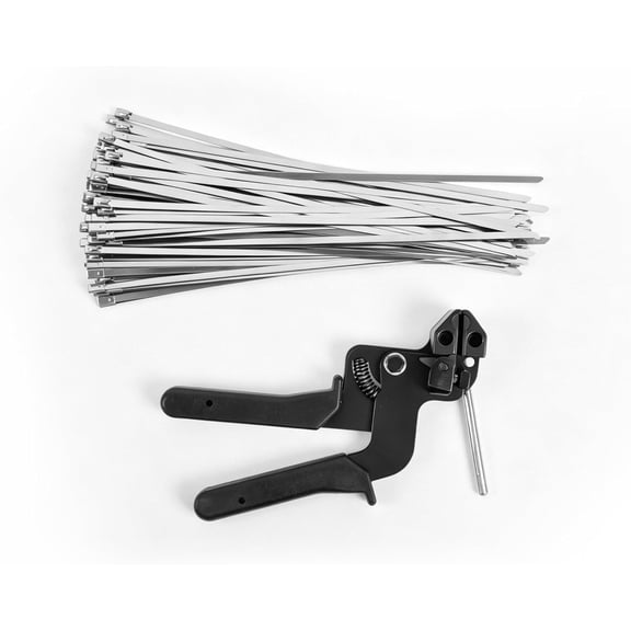 Cable Tie Tool, 100pcs Metal Zip Ties, Cable Tie Tool
