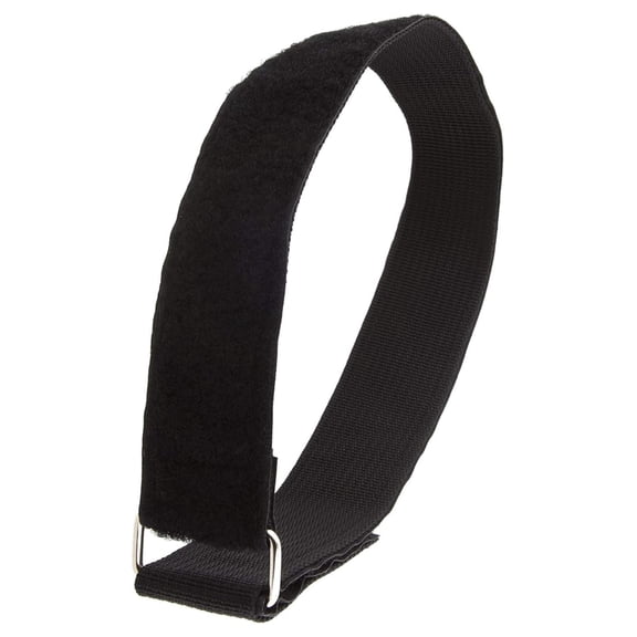 Cable Ties 24 x 3 Inch Heavy Duty - 5 Pack Black Cinch Straps, Secure Cable Management, Industrial Strength Hook and Loop Straps for Cables, Hoses & More