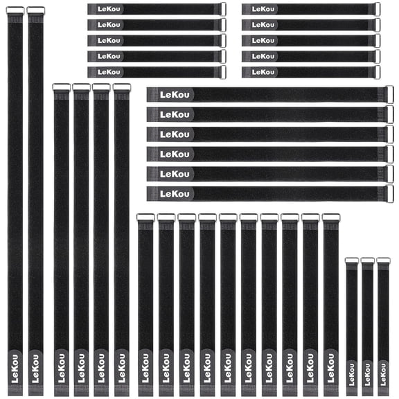 Cable Ties 35 pcs Mix Sizes 8in-12in-18in-24in-30in Multi-Purpose Fastening Cable Straps