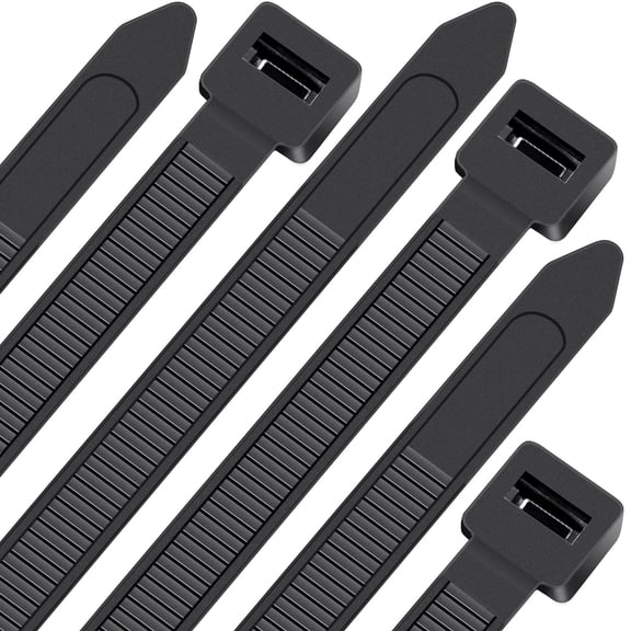 Cable Ties 8 Inch Heavy Duty Zip Ties with 120 Pounds Tensile Strength for Multi-Purpose Use, Self-Locking UV Resistant Nylon Tie Wraps, Indoor and Outdoor Tie Wire.120 Pcs Black