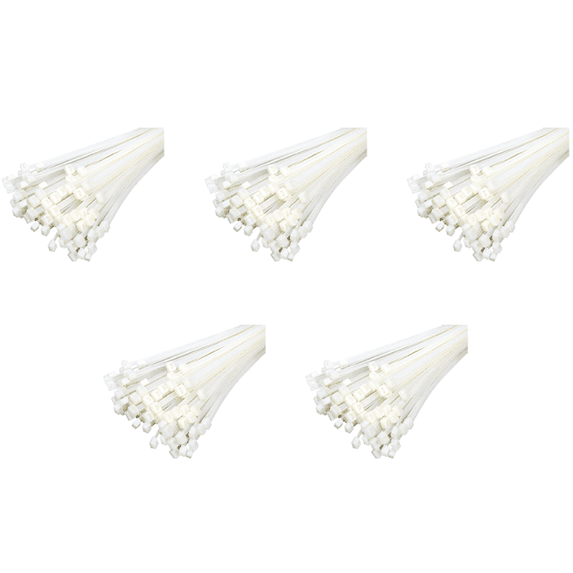 Cable Ties INDUSTRIAL QUALITY Cable Ties: 100X2.5mm Color: White Quantity: 250 Pieces