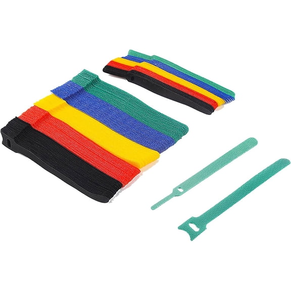 Cable Ties Reusable - Cable Straps Multi-Purpose Tie Wraps Fastening Straps Used for Headphones Phones Electronics PC Wire Cable