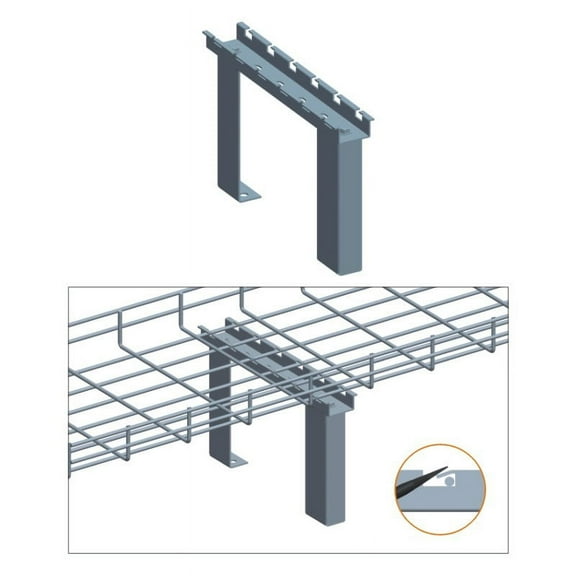 Cable Tray Cabinet Top Stand, 6", Zinc