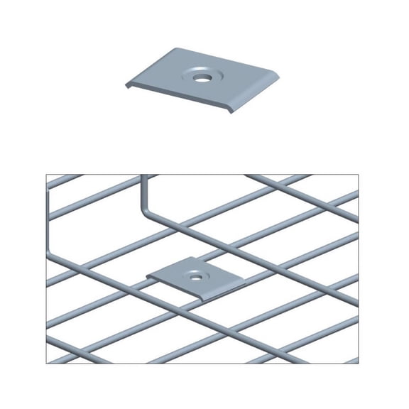 Cable Tray Central Hold Down, Zinc
