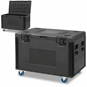 Cable Trunk 35"x22" ATA Road Case, Heavy Duty Utility Road Trunk Flight Case with Wheels, Truck Pack Size Transport for Pro Audio and DJ Touring