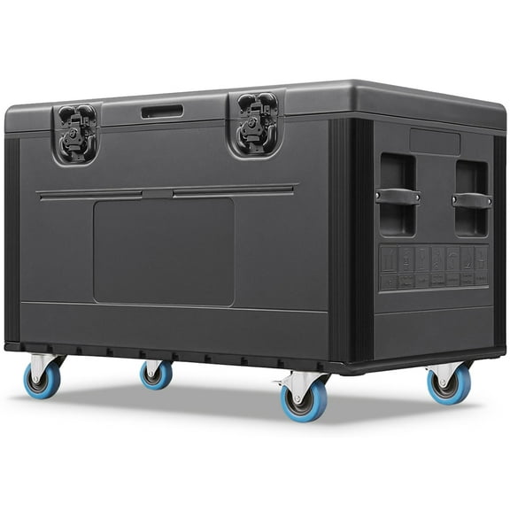 Cable Trunk 44"x22" ATA Road Case, Heavy Duty Utility Road Trunk Flight Case with Wheels, Truck Pack Size Transport for Pro Audio and DJ Touring