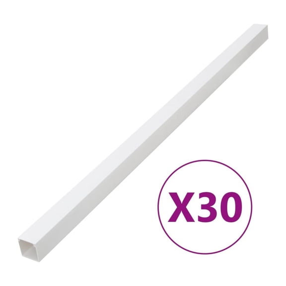 Cable Trunking 2.4x1.6 Inch, 98.4ft PVC Cord Covers - Cable Management System for Home & Office, Paintable Wire Concealer Kit with Adhesive & Screws