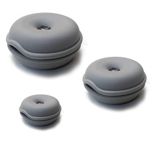 Cable Turtle Organizer 3pc Set - Mini, Small, Large - Gray