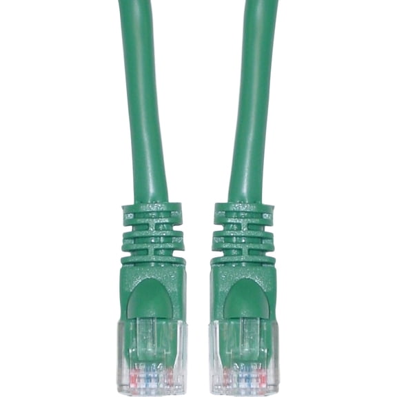 Cat6 Ethernet Cable, 24AWG, RJ45 Gold Plate Connector, ETL, 4 Pair Stranded Copper, Snagless Mold Boot Unshielded Twisted Pair (UTP) Internet Network Patch Cable, 1 Foot, Green, CableWholesale
