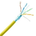 thumbnail image 1 of Cable Wholesale 14X6-581NH 1000 ft. 23 AWG Plenum Shielded Cat6a Copper Ethernet Cable - 10 Gigabit Solid - CMP - 500Mhz - Yellow, 1 of 3