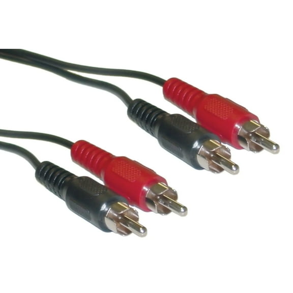 Cable Wholesale 10R1-02103 2 channel RCA Stereo Audio Cable, Dual RCA Male Right & Left - 3 ft.