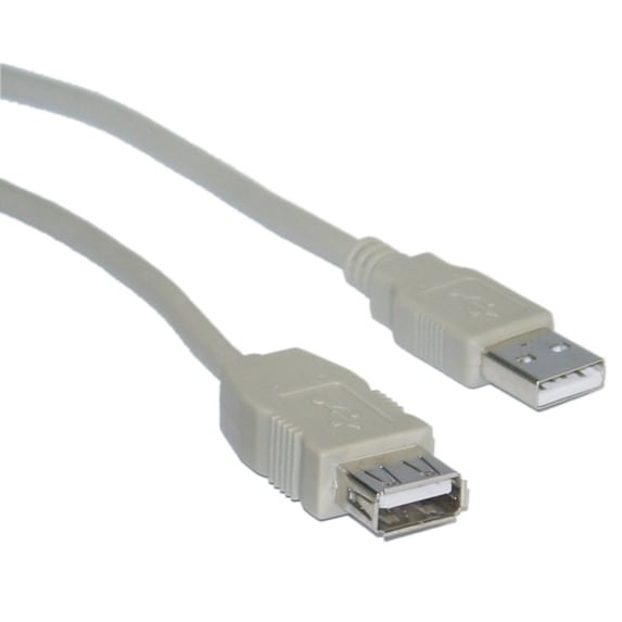 Cable Wholesale 10U2-02101E Type A Male to Type A Female, USB 2.0 Extension Cable - 1 ft.