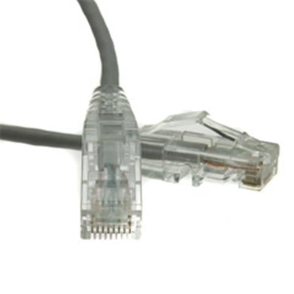 Cable Wholesale 13X6-62105 5 ft. Cat6a Gray Slim Ethernet Patch Cable, Snagless & Molded Boot