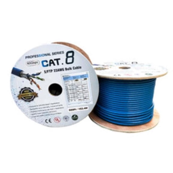 Cable Wholesale 13X8-561NF Cat8 23AWG S&FTP Copper Ethernet Cable - 40Gbps - 2000MHz - Blue