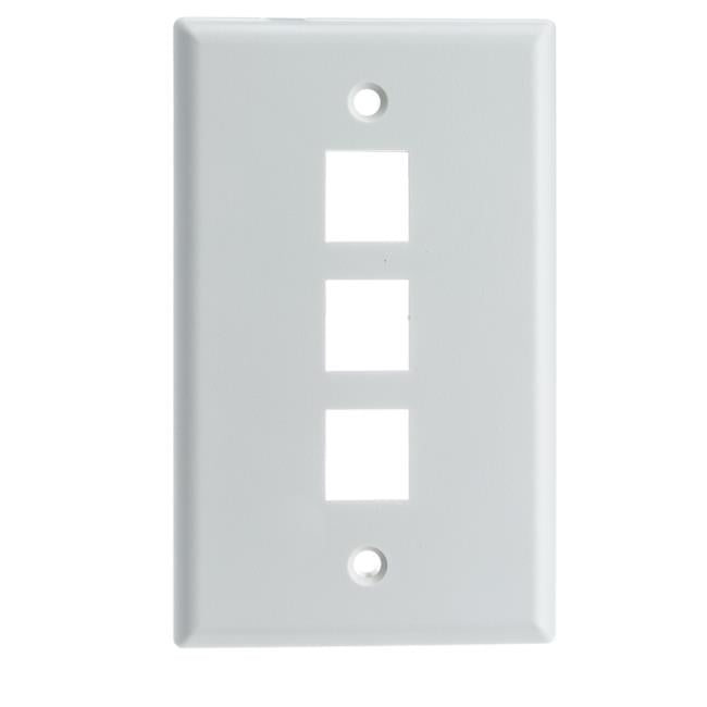 White Dual Gang Decora Wall Plate with 2 Holes