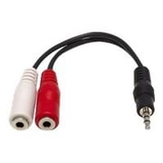 Cable Wholesale 30S1-35360 6 in. Y Cable & 3.5 mm Stereo Male to Dual 3.5 mm Stereo Female