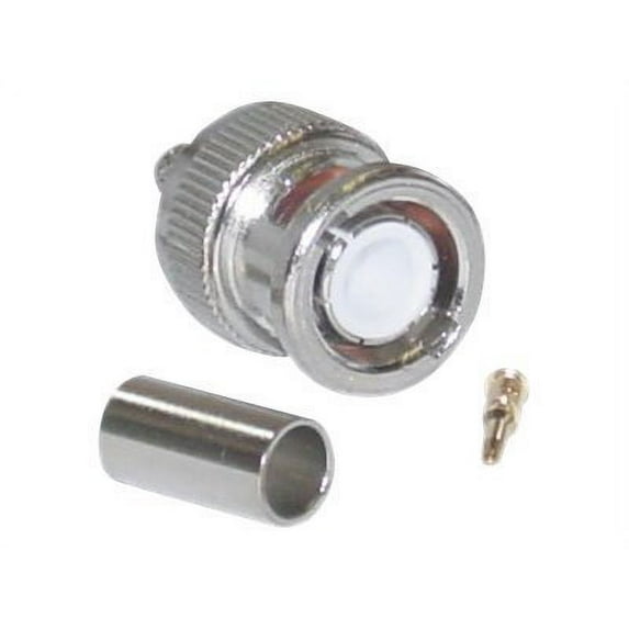 Cable Wholesale 31X1-05500 RG58 Solid Core BNC Male Crimp Connector - 3 Piece