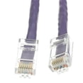thumbnail image 1 of 10 foot Cat6 Purple Ethernet Patch Cable, Bootless, 24AWG Network Cable with RJ45 Gold Plated Connector, 4 pair Stranded Bare Copper, Unshielded Twisted Pair (UTP) Internet Patch Cable, CableWholesale, 1 of 4