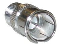 Cable Wholesale 200-103 F-Pin Coaxial Quick Connect Adapter, Threaded F-Pin Female to Quick F-Pin Male